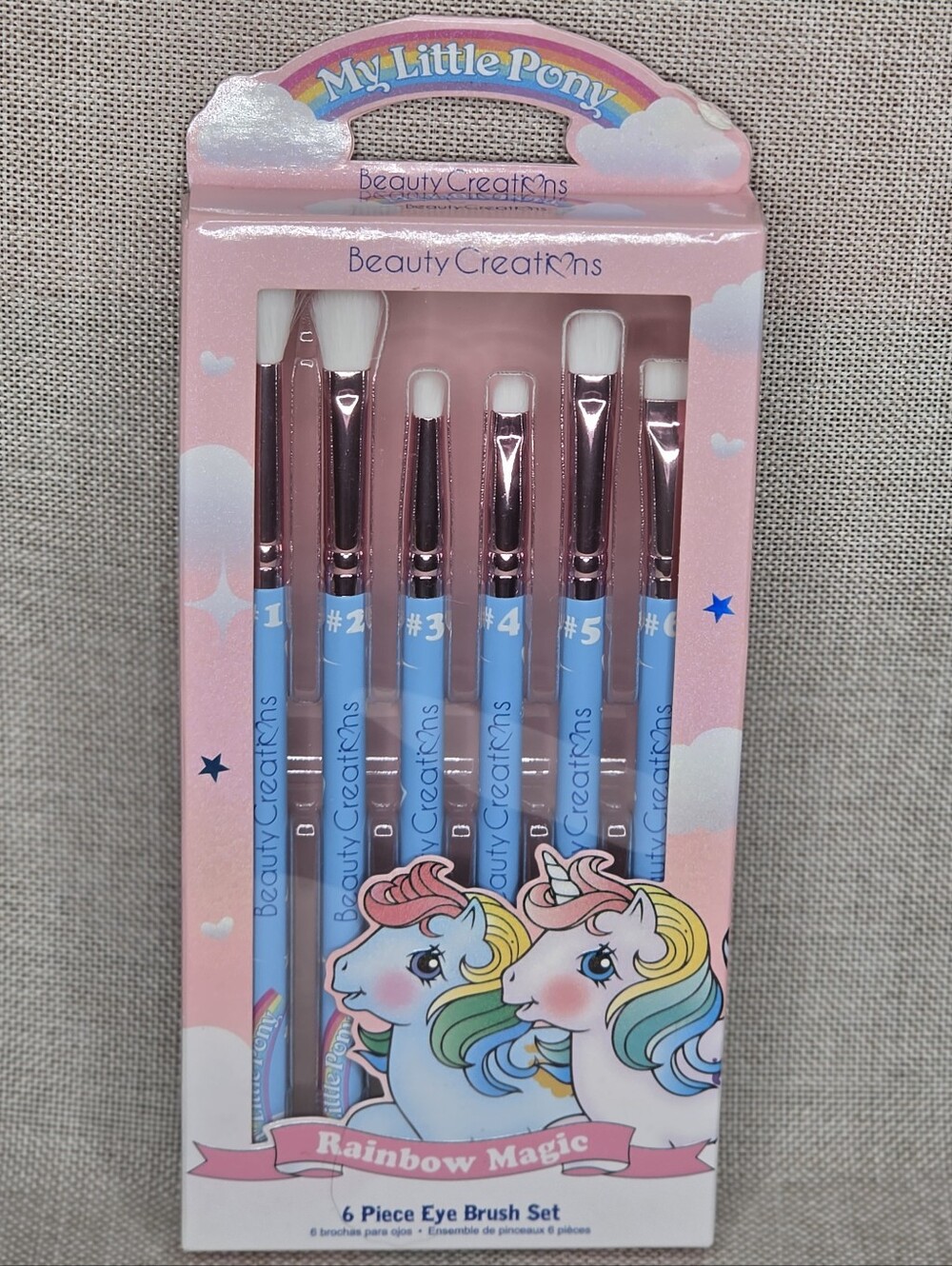 Beaity Creations x My Little Pony Rainbow Magic Eye Brush 6pc Set New